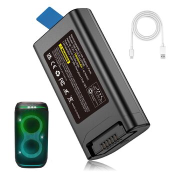 Замінний акумулятор ємністю 5800 мАг, сумісний з портативною колонкою JBL PartyBox Club 120, зі світлодіодним індикатором, високоємний літій-іонний акумулятор 7,2 В для акумулятора JBL 200, акумулятор JBL-200