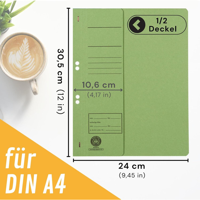 Папка-регістратор з люверсами DIN A4, 250 г/м перероблений картон, 7 кольорів (по 3 кожного), обкладинки, сертифікована Blue Angel, екологічно чиста, зроблена в Німеччині, 21