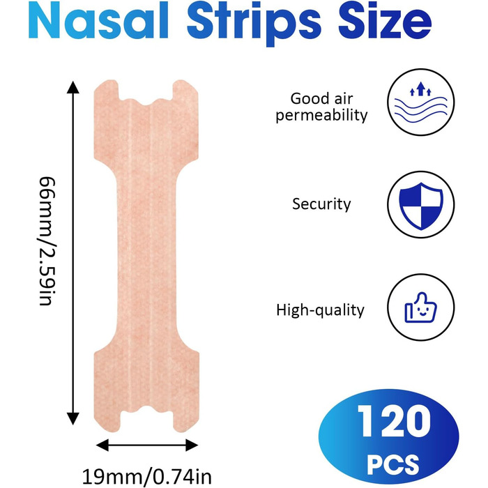 Пластирі для носа від хропіння, 120 шт. , Пластирі для носа для кращого дихання, Смужки для носа для сну проти хропіння, Краще дихання при закладеному носі, Смужки для носа жовті