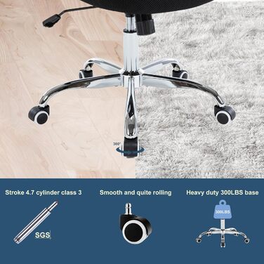 Ергономічне офісне крісло з поперековою опорою, регульоване комп&39ютерне крісло зі штучної шкіри, крісло керівника зі складними підлокітниками, дихаюча сітчаста спинка, обертове крісло для домашнього офісу