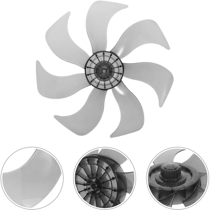 Лопатей підлогового вентилятора Запасні частини для лопатей Запчастини для стельового вентилятора Заміна лопатей 14-дюймовий потовщений настільний вентилятор RV Blade, 7