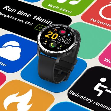 Розумний годинник для чоловіків, 1,43-дюймовий AMOLED-дисплей, сенсорний розумний годинник з Bluetooth-дзвінками, 120 спортивних режимів, фітнес-годинник, водонепроникний спортивний годинник IP68, фітнес-трекер з SpO2, серцевим ритмом, крокоміром, монітор