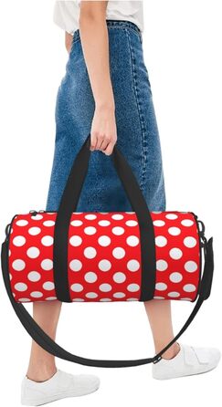 Синя смугаста сумка-дорожня сумка з черепом, кругла, великої місткості, легка та міцна, чудовий подарунок для піших прогулянок, відпустки, ділових поїздок та іншого, з милим гороховим візерунком, універсальний розмір.