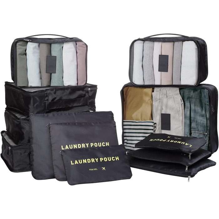 Організатор для валізи, пакувальні кубики для валізи Дорожні аксесуари Організатор для валізи Сумки для одягу Пакувальні кубики Ко