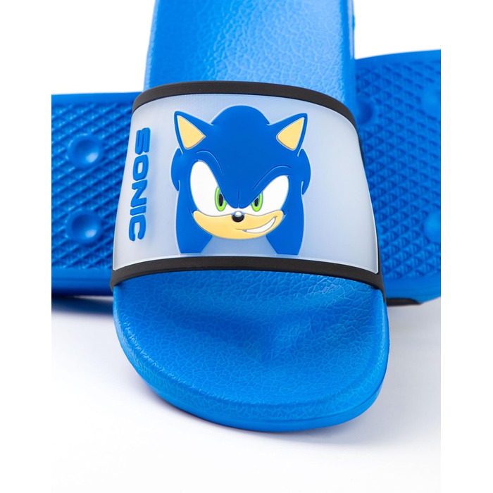Дитячі сині шльопанці Sonic The Hedgehog Повсякденне взуття з Соніком та Шедоу Мультяшні обличчя персонажів без рукавів Зручні літні сандалі Повсякденні аксесуари для хлопчиків 33 EU