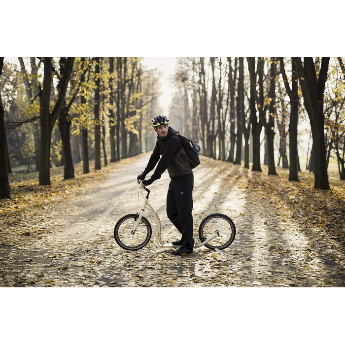 Самокат Yedoo Dragstr - до 150 кг, самокат з пневматичними шинами 20/20 - самокат для дорослих з алюмінієвого сплаву з регульовани