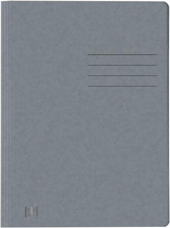 Оксфордська папка А4, виготовлена з картону, в асортименті 25 шт. (сіра, одинарна)