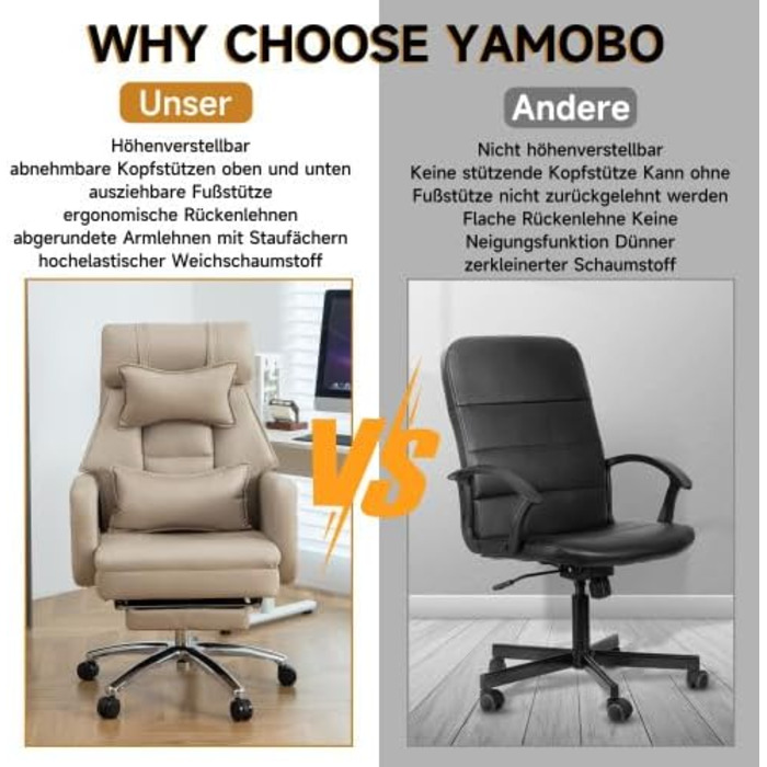 Крісло керівника з функцією нахилу на 155 та підставкою для ніг Ергономічне обертове офісне крісло з 4D підлокітниками, регульованою висотою, виготовлене з легкої в догляді бежевої штучної шкіри, для використання вдома.