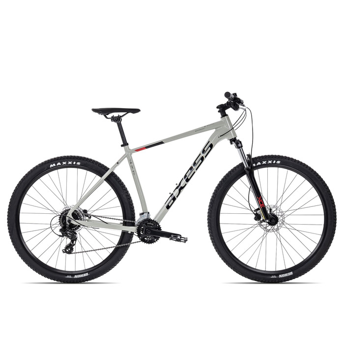 Гірський велосипед Axess Brash MTB Hardtail 16-швидкісна передача Гідравлічні дискові гальма, сірий, 21 дюйм