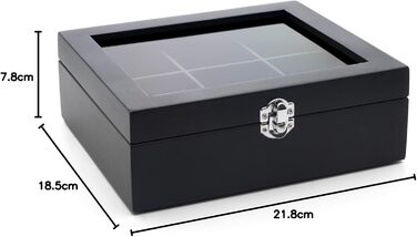 Коробка для чорного чаю Bredemeijer з 6 відділеннями та оглядовим віконцем - дерев&39яна коробка для оптимального зберігання чайних пакетиків