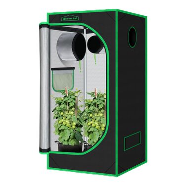 Парник для рослин, 91,4 x 91,4 x 182,9 см, з вікном та піддоном, для гідропоніки та кімнатних рослин