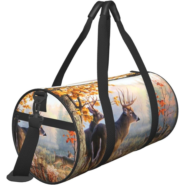 Дорожня сумка-циліндр з оленем, спортивна сумка для чоловіків та жінок, сумка-мішок, спортивна дорожня сумка