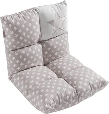 Дитяче крісло howa 2 в 1 шезлонг - регульована спинка в 6 положеннях 8602 сірий/білий
