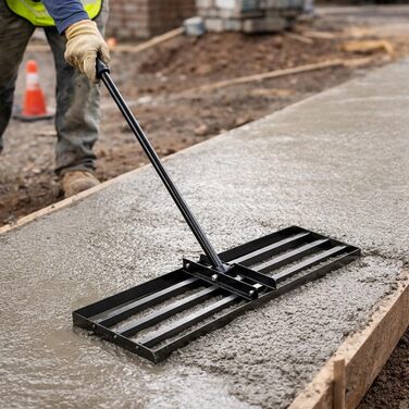 Вирівнювач газону Rasen Rakel 75 x 25 см, сталевий, з ручкою 170 см - інструмент для планування та вирівнювання газонів у саду