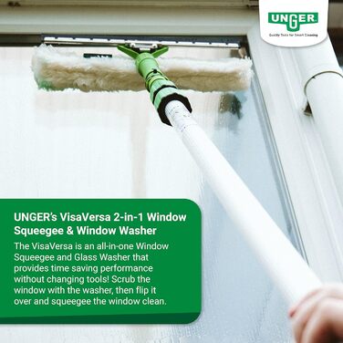 Склоочисник омивач UNGER VisaVersa (ширина 35 см, в комплекті з S-подібною рейкою, чохол гума, матеріал підкладки 100 поліетилен / волокна 100 поліакрил) VP350