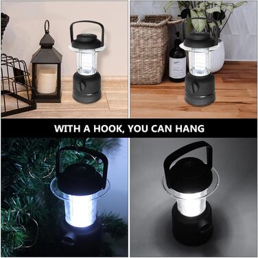 Світлодіодний кемпінговий ліхтар SOLUSTRE 5 Вт з регулюванням яскравості, ліхтар для намету IP65, акумуляторний, з компасом та гачком, надійний аварійний ліхтар для активного відпочинку та походів