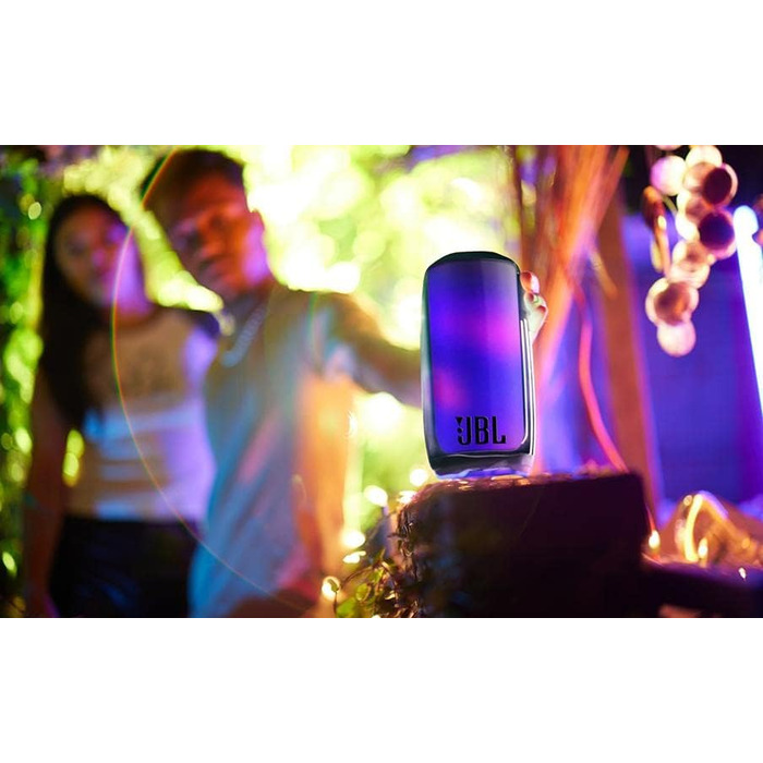 Портативна Bluetooth-колонка чорного кольору зі світловим шоу та до 12 годин відтворення - Пило- та водонепроникність IP67 - Можна