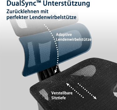 Ергономічне офісне крісло для високих і важких людей з підставкою для ніг, регульованими підлокітниками 5D, поперековою опорою, сітчастою спинкою, регульованою глибиною сидіння, обертове ігрове крісло, чорний колір S3 Elite Pro