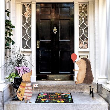 Килимок для дверей Mr. & Mrs. Panda &quotCome In Sunshine&quot 40 x 60 см - Подарунок, Позитивний вислів, Ніч, Килимок для дверей, Мудрість, Мотивація, Килимок для бруду, Прикраса, Килимок для лову бруду, Квіти, Килимок для дверей Чорний 40 x 60 см (Прямо