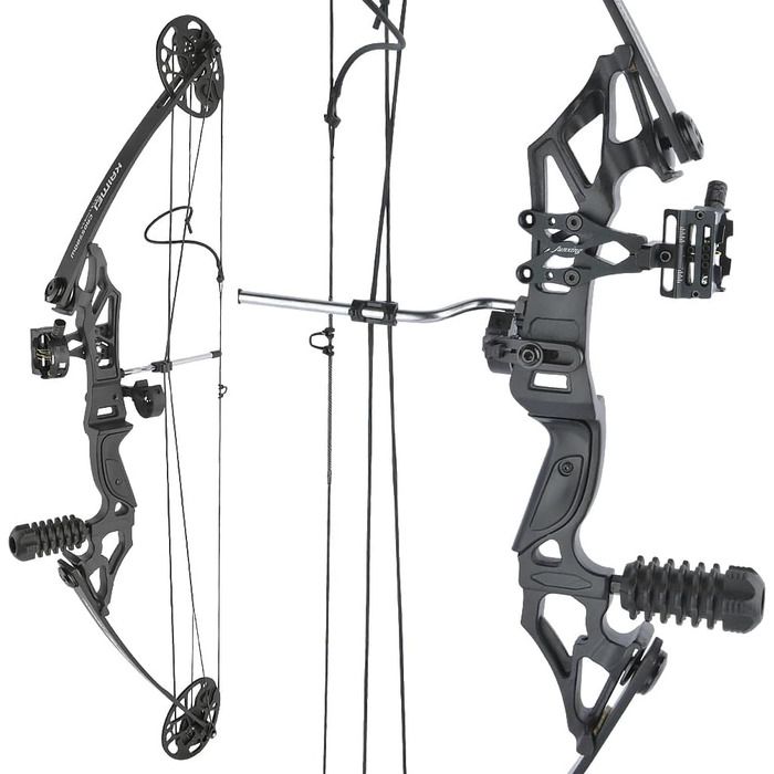 Набір складеного лука для стрільби з лука – мисливський регульований лук 19,5–30 дюймів, до 260 fps, з аксесуарами для дорослих, тренувань та стрільби на відкритому повітрі