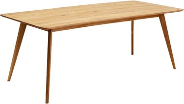 Стіл Kare Design Memo, коричневий, на 6-8 місць, сертифікований FSC, скандинавський дизайн, висока якість, поза часом, обідній стіл, вітальня, масив дуба, 75x200x90 см (ВxШxГ)