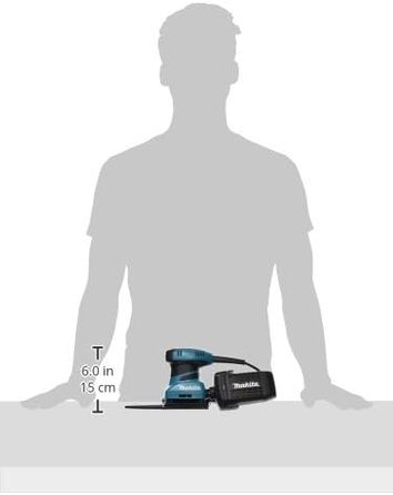 Орбітальна шліфувальна машина MAKITA BO4565K 200 Вт, чорна, синя