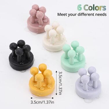 Силіконових тримачів для зубних щіток, тримач для бритви, тримач для зубних щіток без свердління, тримач для зубних щіток настінний, багатофункціональний гачок, тримач для зубних щіток самоклеючий для ванної, кухні, вітальні, 6