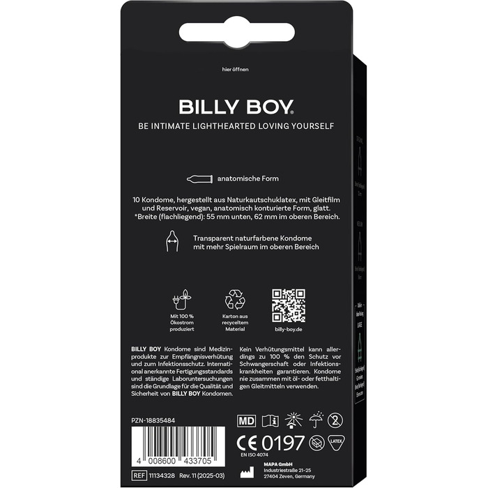 Презервативи BILLY BOY Intense Feeling, 10 шт