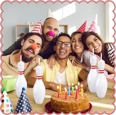 Пляшки для води з кеглями для боулінгу з трубочками та кришками, 758 мл, пластикові, багаторазові, стаканчики для боулінгу, подарунки для дитячої вечірки з боулінгом, на день народження, вечірку, прикраса напоїв (12 комплектів)