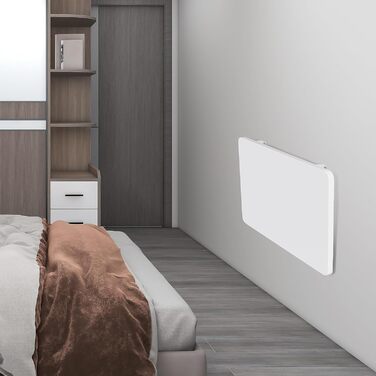 Настінний розкладний стіл uyoyous, дерево, 60 x 40 см, білий, компактний плаваючий стіл/столик для ноутбука, невеликий розкладний кухонний/обідній стіл для настінного кріплення