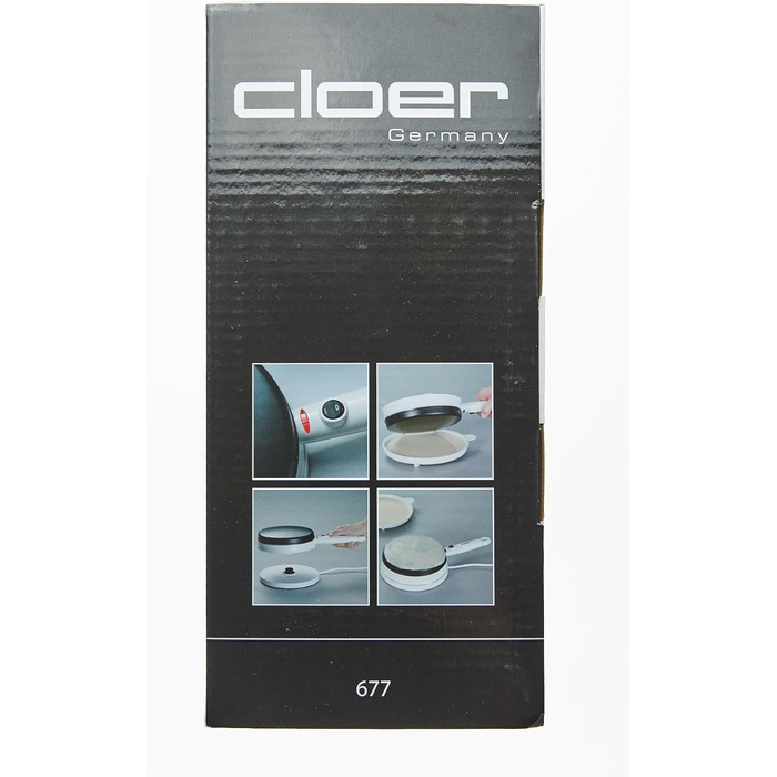 Акумуляторна для тонких млинців, 700 Вт, поверхня для випічки діаметром 18,5 см Одинарна, 677 Crpe-Maker -