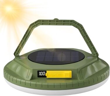 Портативний ліхтар Сонячний ліхтар для намету 1600 люмен - Водонепроникний портативний кемпінговий ліхтар для піших прогулянок, походів, використання на свіжому повітрі, саду, подвір&39я, патіо, балкона, зеленого кольору