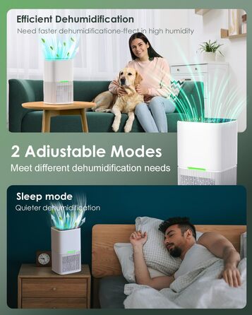 Осушувач повітря електричний, TUKIMA Кімнатний осушувач повітря Тихий осушувач повітря з функцією розморожування та режиму сну, оч