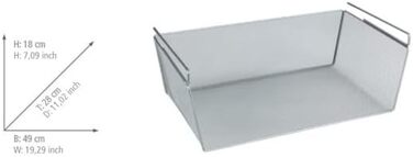 Підвісний кошик WENKO для шаф, розмір L, сріблястий, 49 x 18 x 28 см