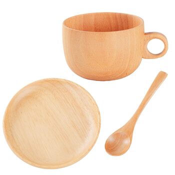 Дерев&39яна кавова кружка, 290 мл, набір для пиття з натурального дерева з ложкою, чашка та ложка, для гольфу, зими, подвір&39я, балкону, внутрішнього двору, на вулиці, в саду, парку, дому, пікніка, кемпінгу, вечірки, віскі