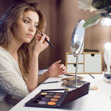 Комод Relaxdays Drawer Box, бамбук та МДФ, міні-комод з 3 шухлядами, висота та ширина 14,5x25x20 см, органайзер для столу, натуральний/білий