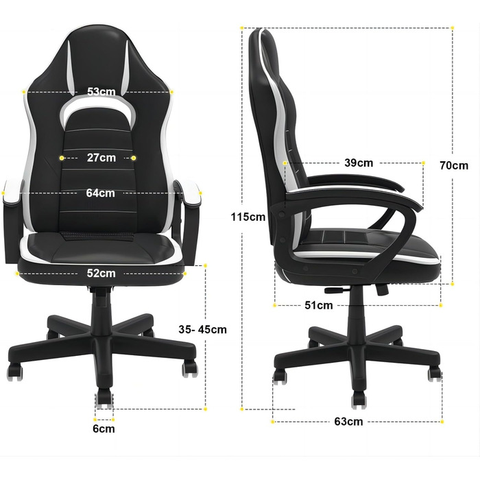 Ігрове крісло офісне крісло геймерське крісло 150 кг вантажопідйомність гоночне крісло ергономічне комп'ютерне крісло поворотне кр
