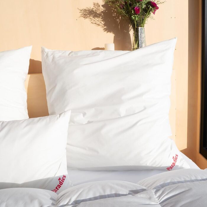 Подушка PARADIES 40x80 см із блискавкою - Softy Top Bio середньої жорсткості з алое вера, подушка для сну середньої жорсткості, веганська подушка середньої жорсткості (1 упаковка) 40 x 80 см