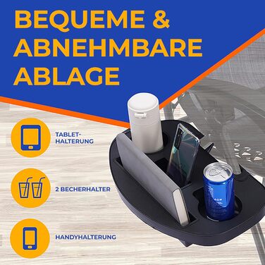 Комплект із 2 шезлонгів SereneLife, чорний складні шезлонги для відпочинку з невагомістю, водонепроникні та складні, ідеально підходять для саду, балкону та кемпінгу