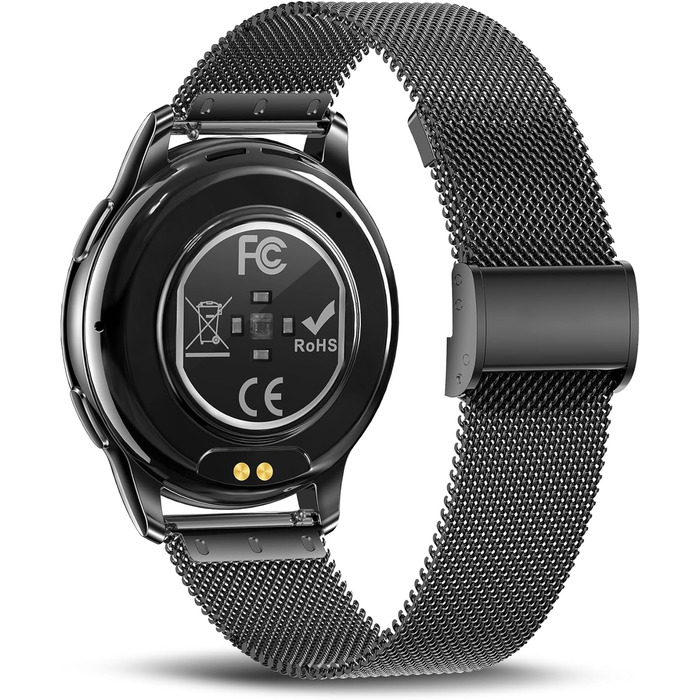 Розумний годинник maoo Ventura для жінок із функцією дзвінків, 1,32-дюймовий AMOLED-дисплей, монітор серцевого ритму, SpO, монітор артеріального тиску, понад 100 спортивних режимів, водонепроникність IP67, 5 браслетів у комплекті (чорний)