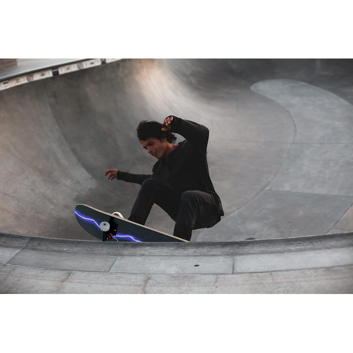 Скейтборд Blitz, 31 x 8 дюймів, 8-шарова кленова дека, симетрично скошена з обох кінців, підходить для хлопчиків, дівчаток, підлітків, вуличних скейтбордистів, дорослих, початківців, надзвичайно широкий, синій