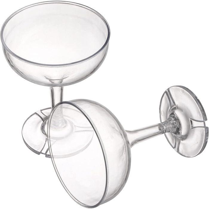 Келихи для шампанського Peohud 20 шт. , небиткі акрилові келихи для шампанського 147 мл, багаторазові келихи для шампанського для