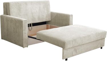 Диван Mirjan24 Viva Bis Premium II з функцією сну, 2-місний м&39який диван з ящиком для зберігання речей, включаючи подушки, розкладний диван, комплект диванів, диван-ліжко, гарнітур для вітальні, тканина вельвет (Poso 05)