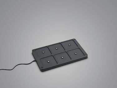 Набір бездротових LED-настільних світильників Reality Fernandez R54096677, 6 шт. з зарядною станцією, метал/пластик, сірий, 1.5 Вт