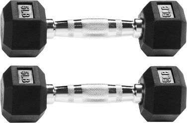 Гантелі Fitvids Rubberized Hex 5 LB (2×2,27 кг)