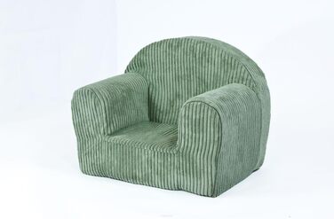 Міні-крісло для дітей з вельвету - 40x33x39 см - Дитяче крісло та диван - М&39яке та безпечне - Сертифіковано Oeko-Tex, Світло-зелене