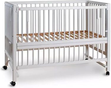 Дитяче ліжко/приліжко tiSsi XXL HAJO, бук, білий, 120x60 см