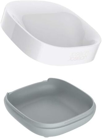 Компактна мильниця - білий/сірий, 3,6 х 7,1 х 8,4 см Сірий/білий