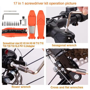 Набір для ремонту велосипеда SHYOSUCCE, 110 предметів