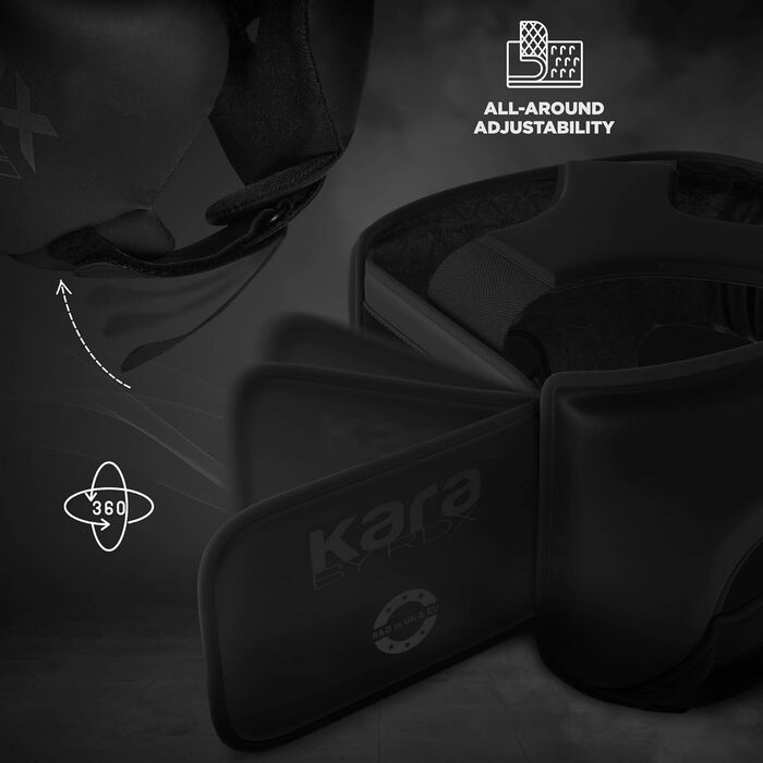 Боксерський шолом RDX для кікбоксингу, бойових мистецтв, тренувань з ММА, шкіряний шолом Maya Hide Kara для спарингу муай-тай, боксерський шолом для крав-мага, муай-тай, карате та тхеквондо, чорний, розмір M